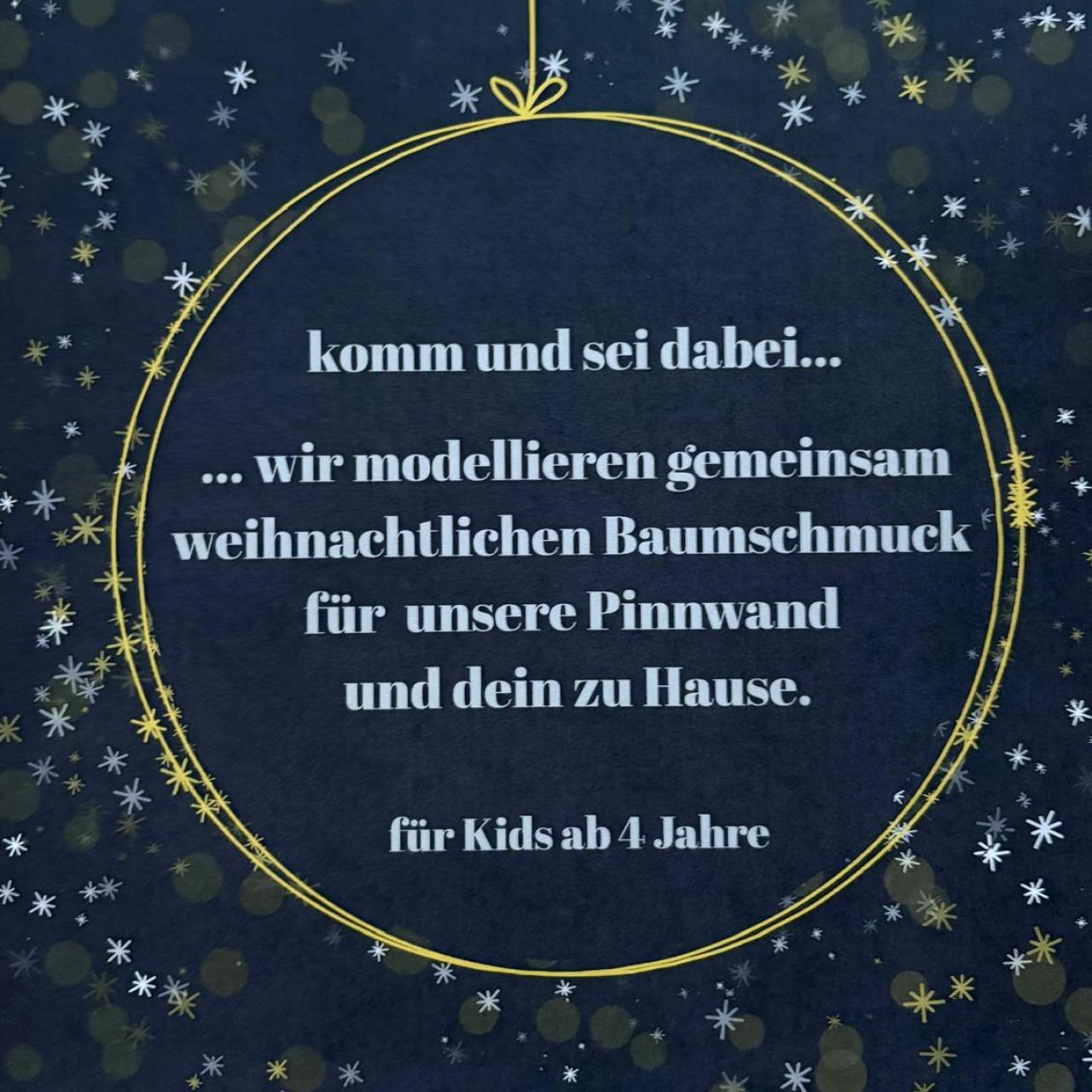 Plakat für Bastelaktion Advent 2025